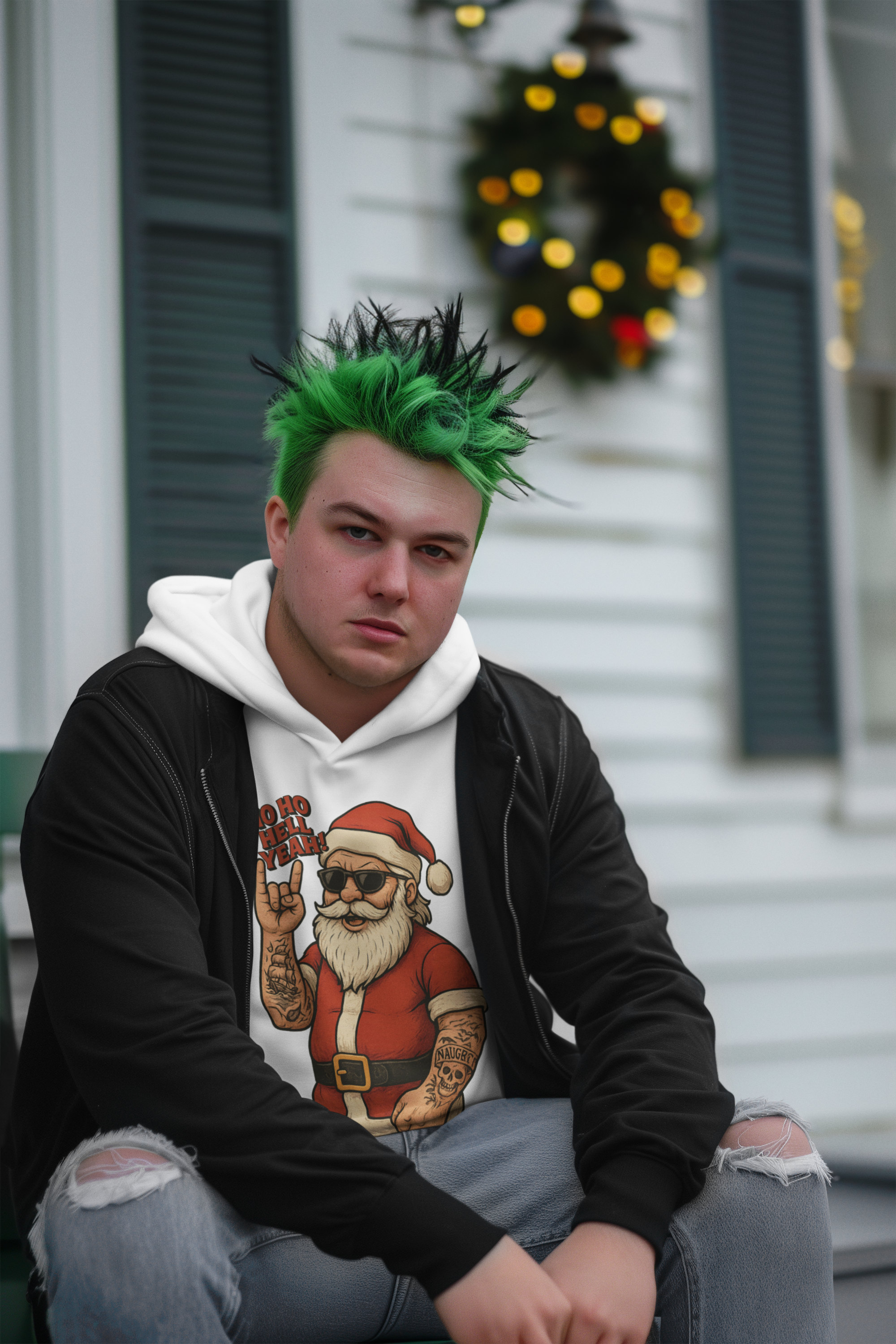 Sudadera Santa Rocker