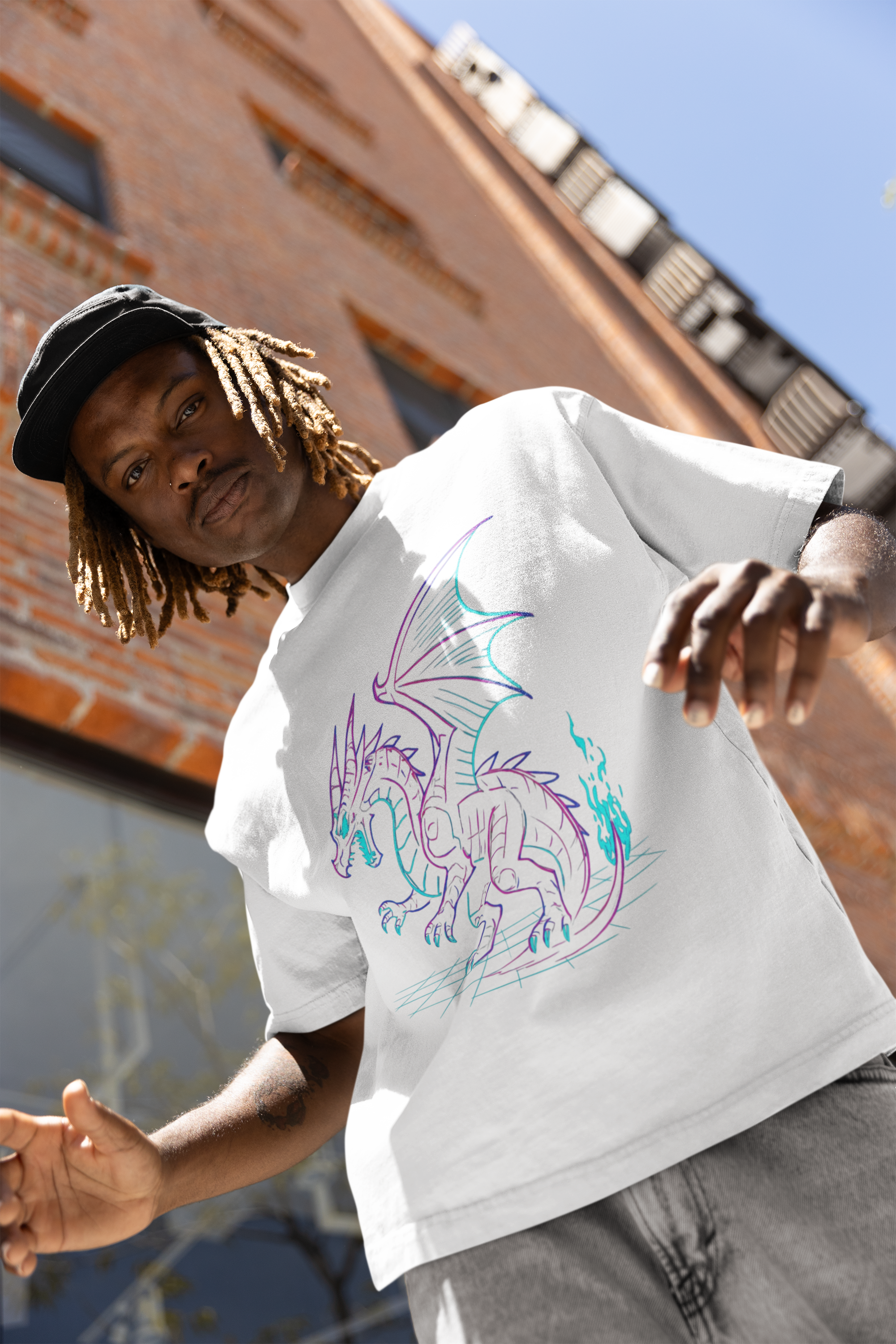 Playera Oversize "NEODRAGON"