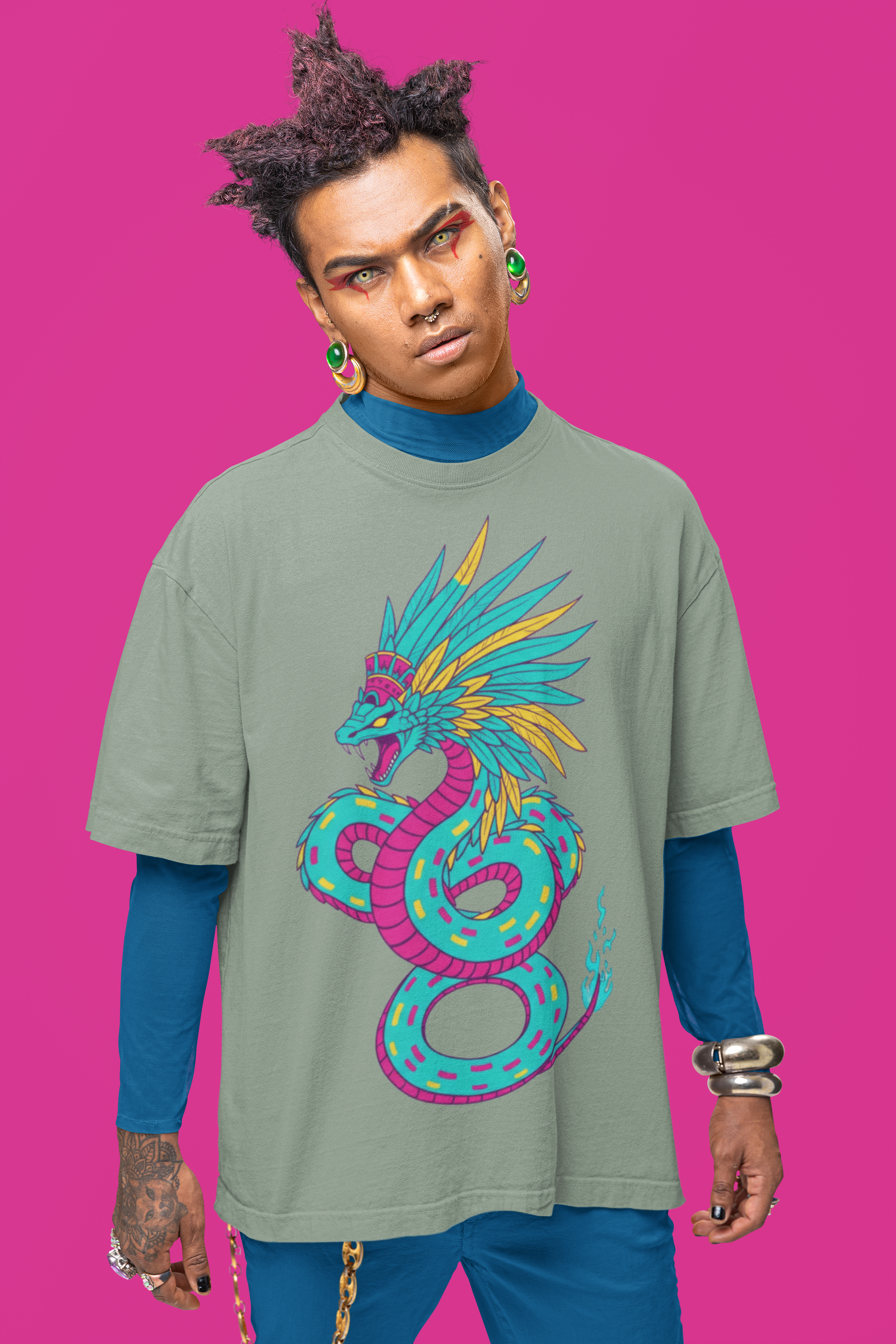 Playera Oversize "QUETZALCOATL"