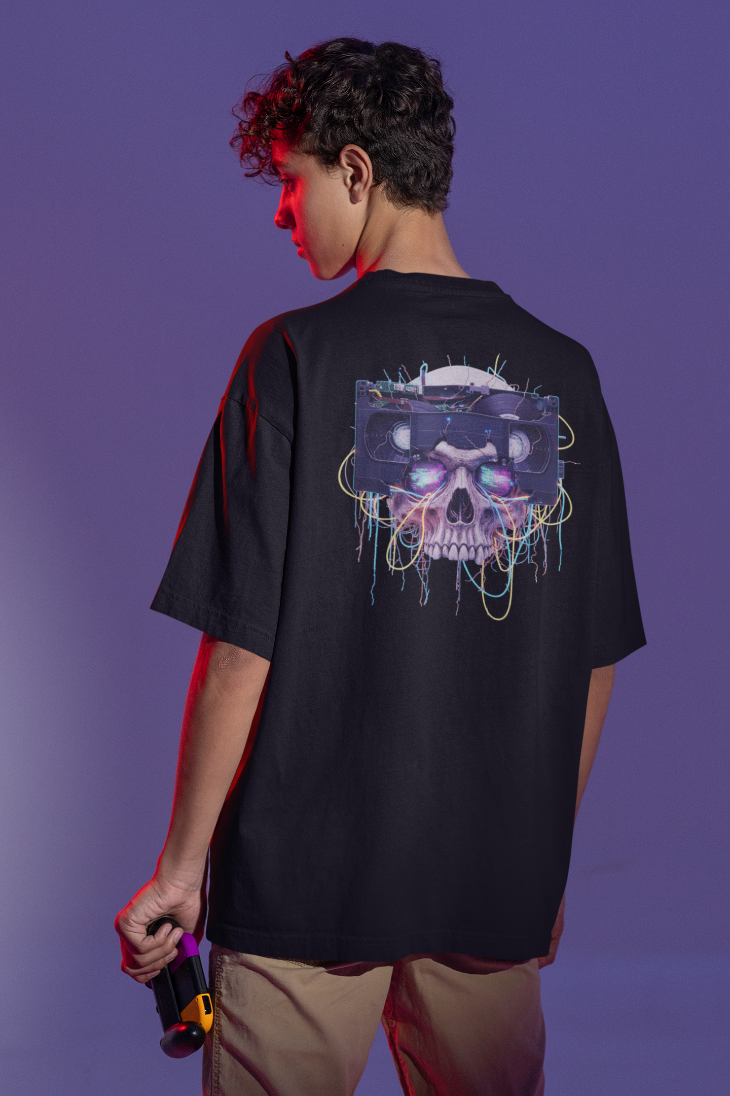 Playera Oversize "VHS SKULL"