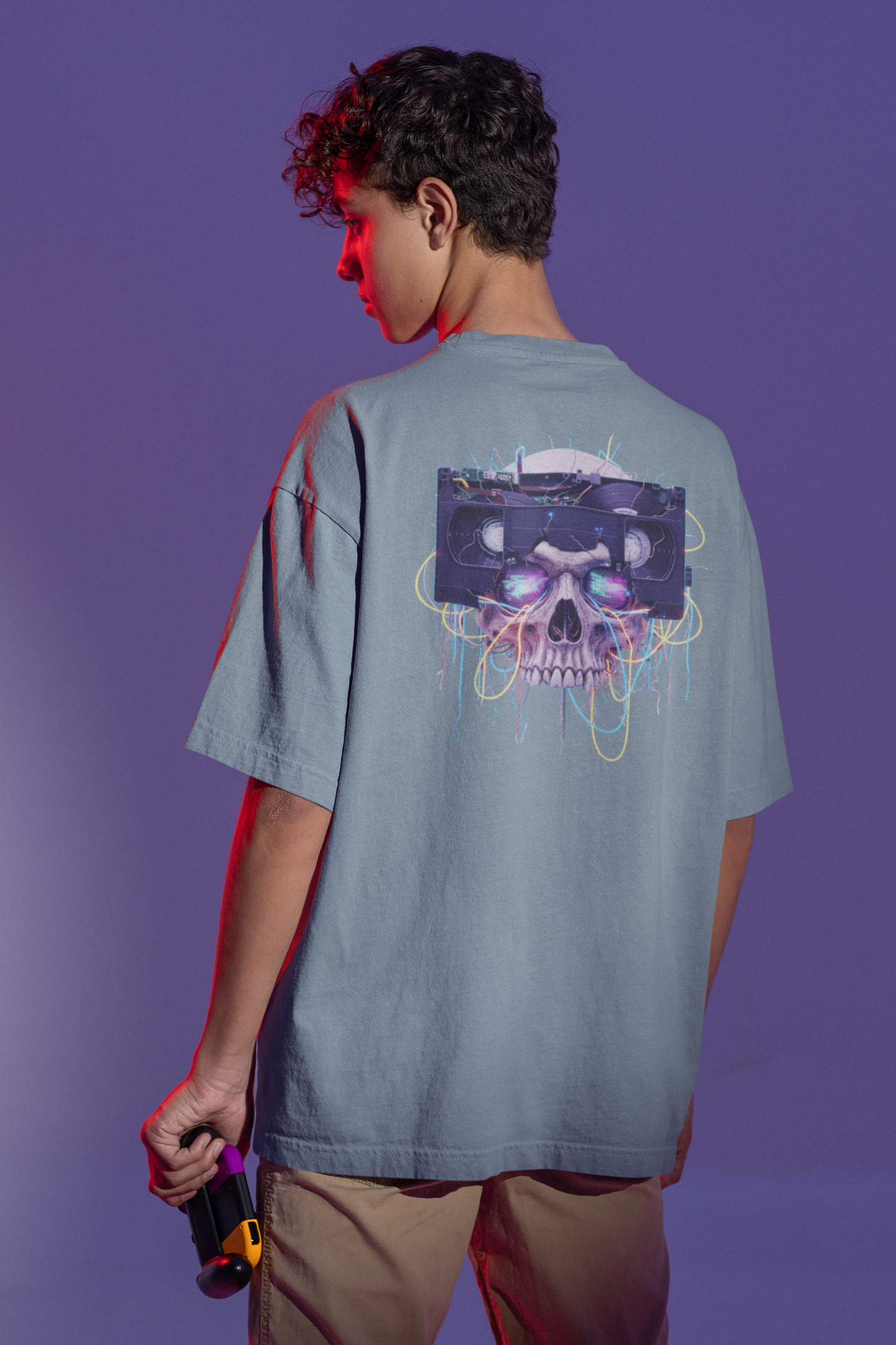 Playera Oversize "VHS SKULL"