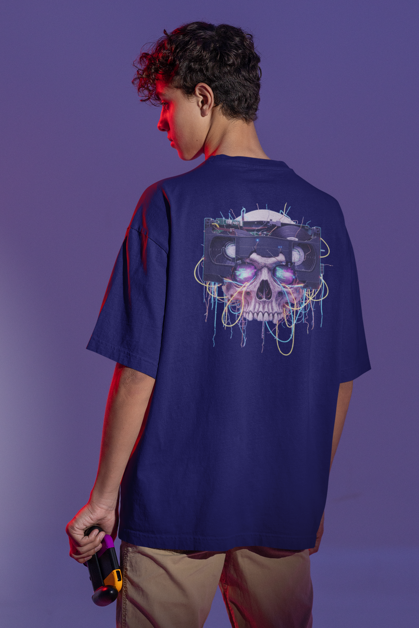 Playera Oversize "VHS SKULL"