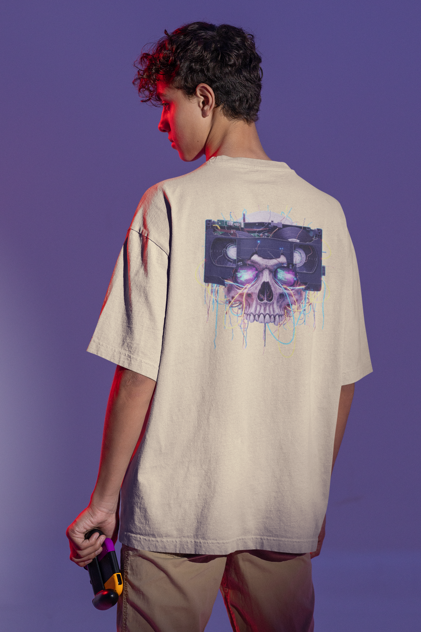 Playera Oversize "VHS SKULL"