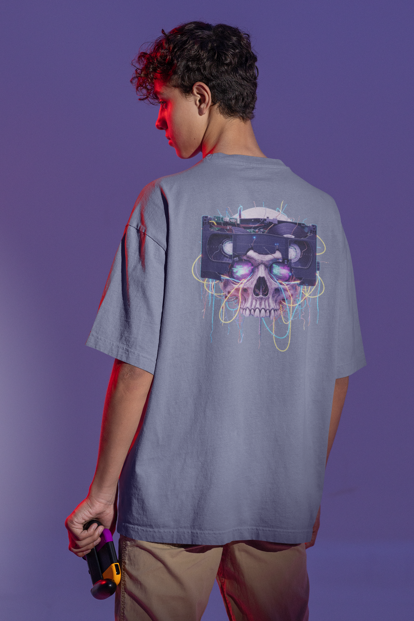 Playera Oversize "VHS SKULL"