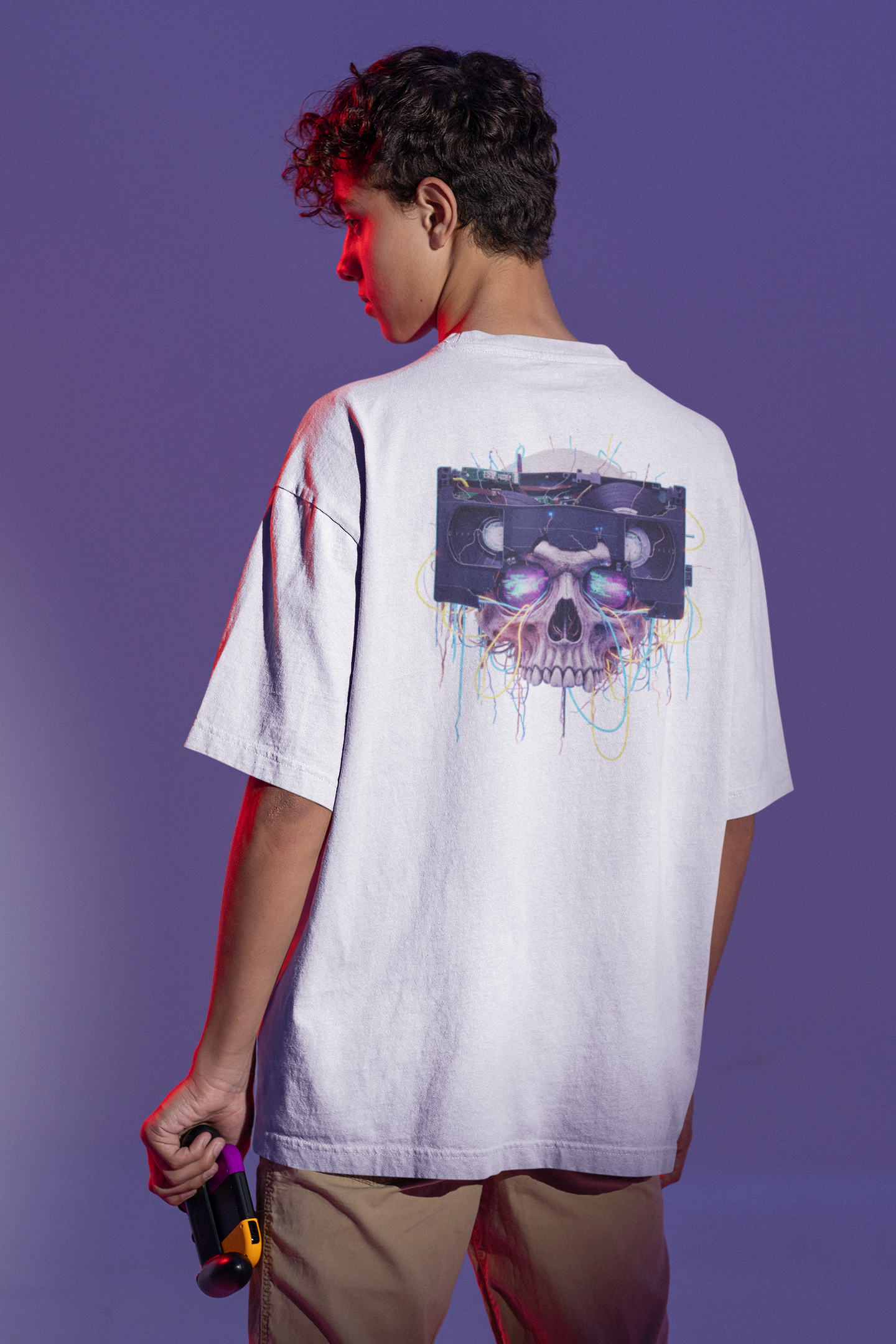 Playera Oversize "VHS SKULL"
