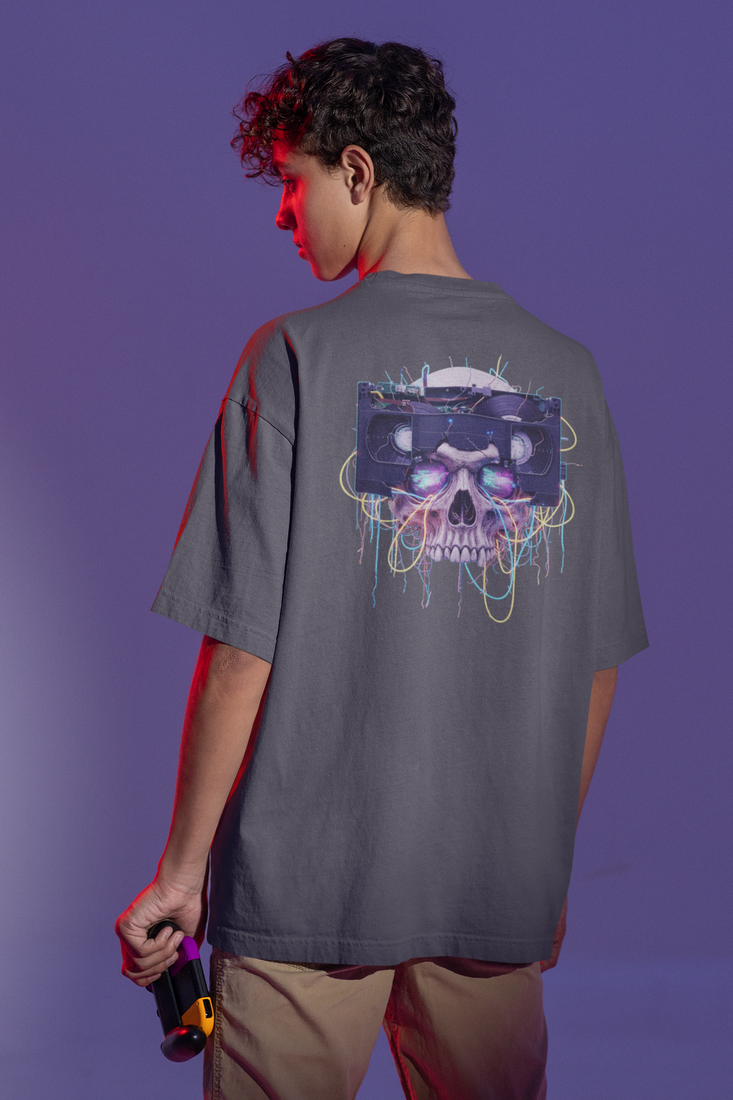 Playera Oversize "VHS SKULL"