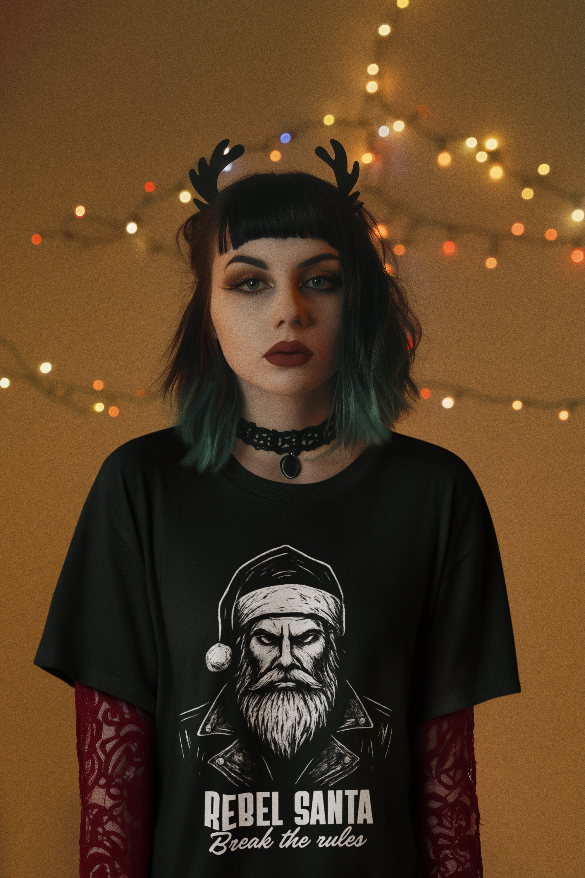 Playera Oversize Rebel Santa
