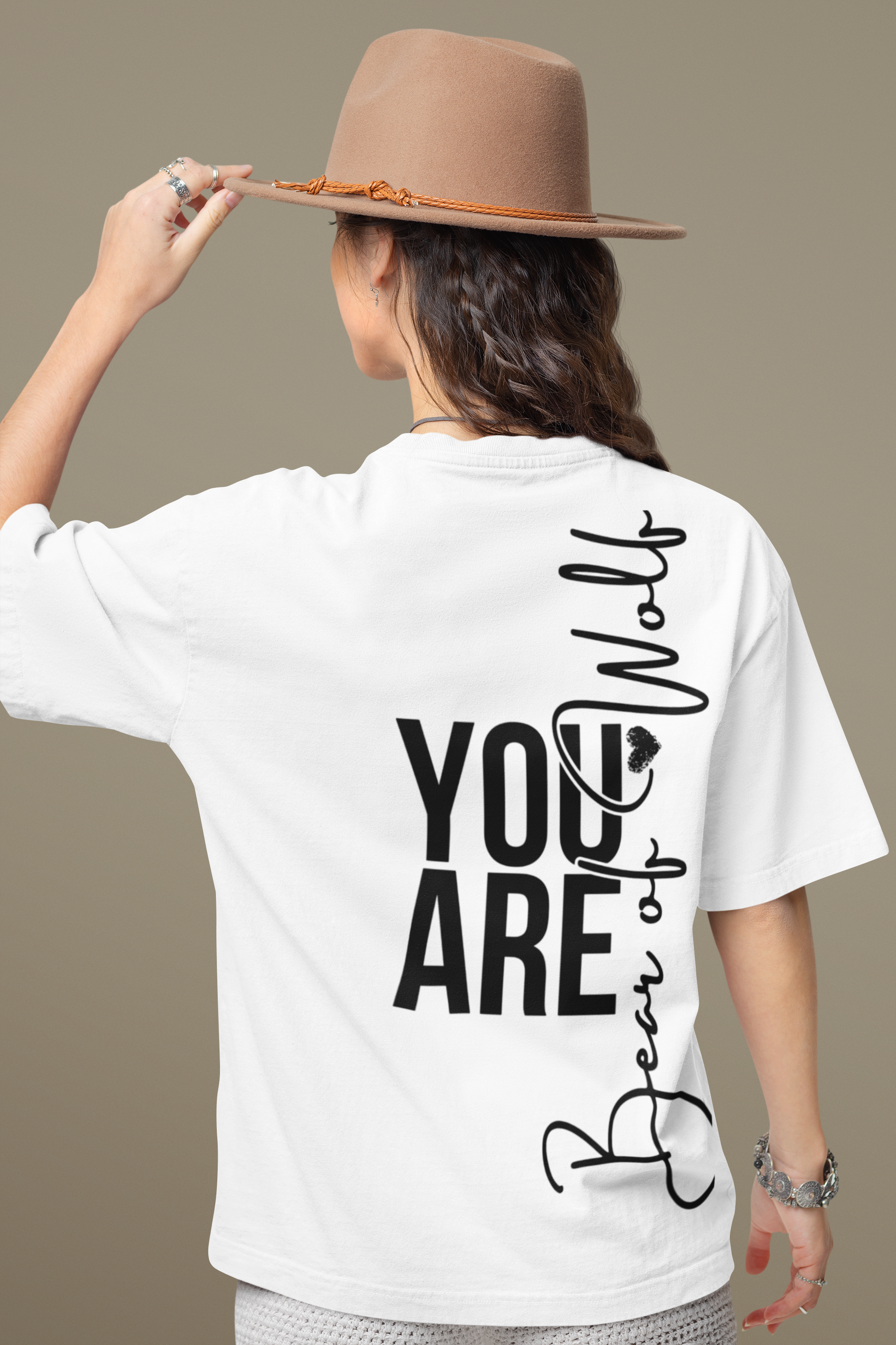 Oversize "YOU ARE BEAR OF WOLF"