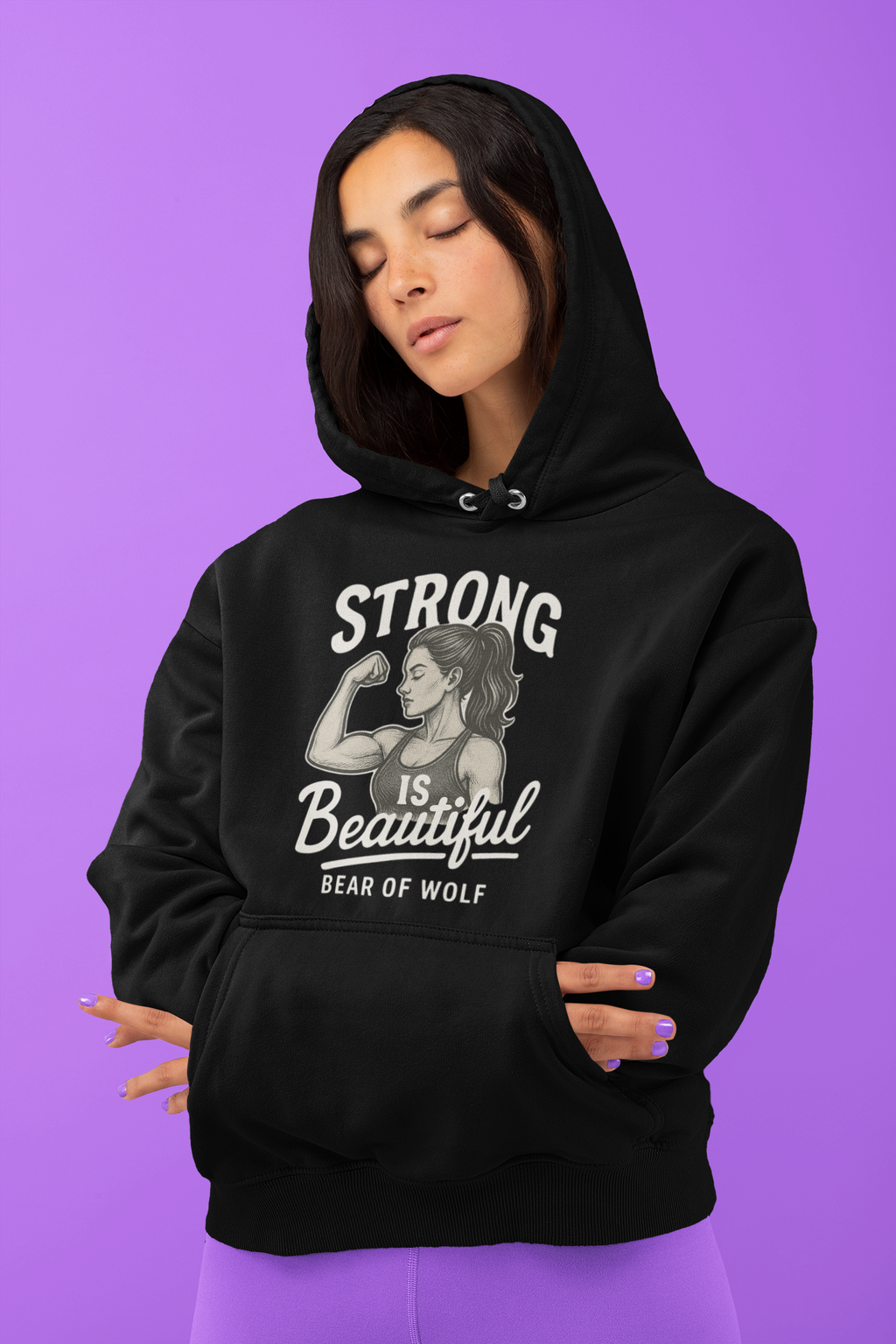 Sudadera con Capucha "Strong is Beautiful"