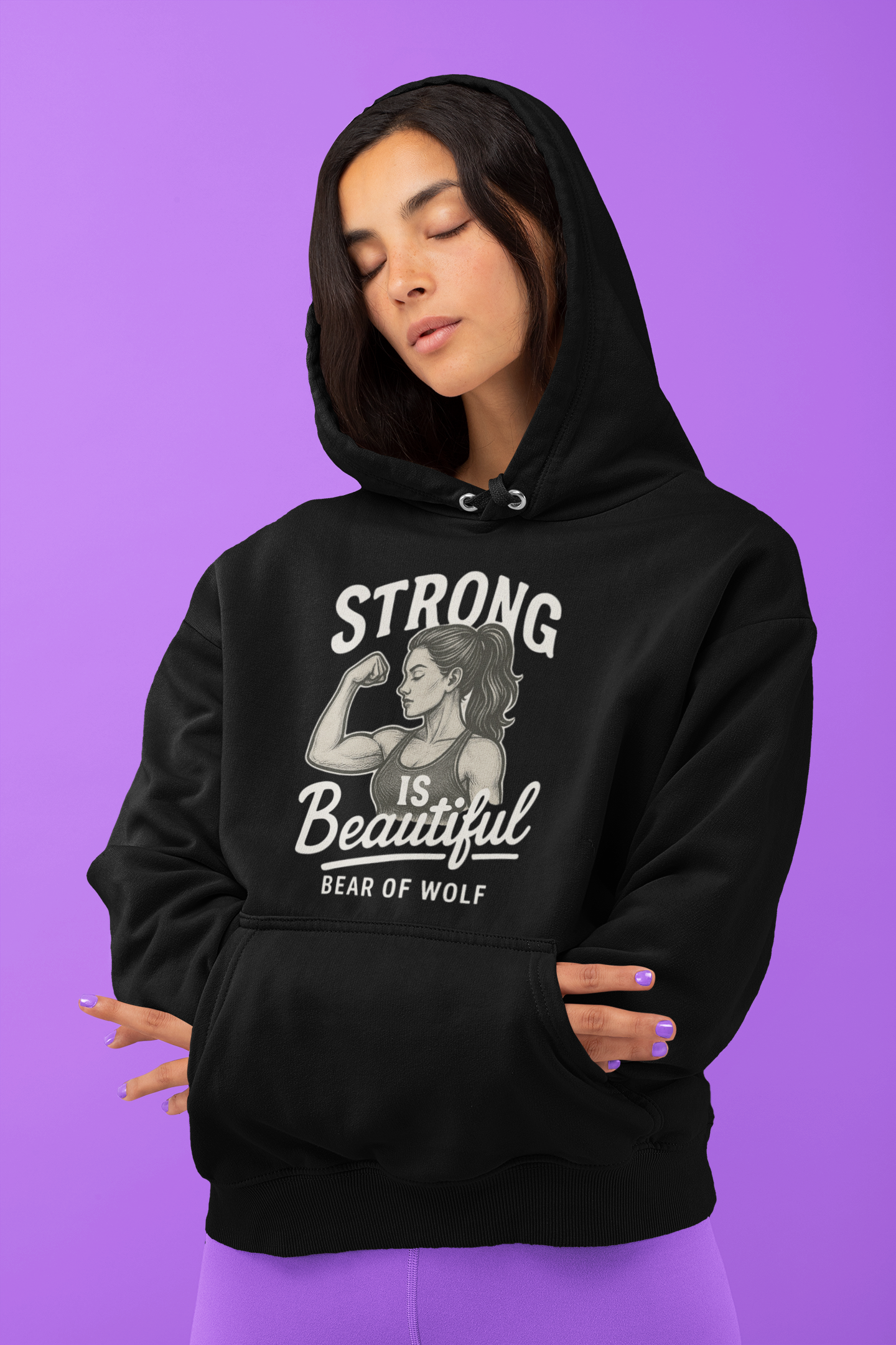 Sudadera con Capucha "Strong is Beautiful"