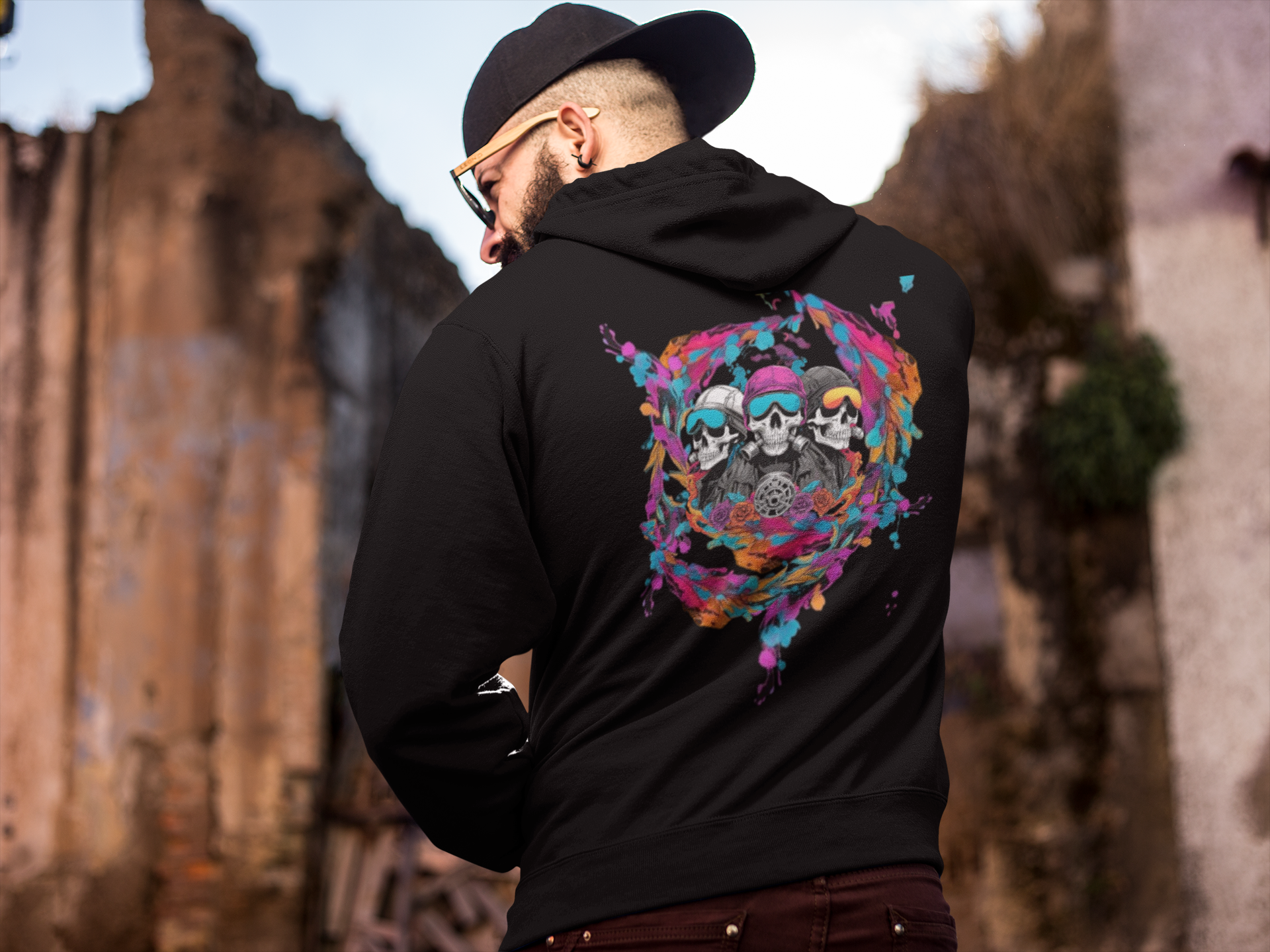 Sudadera con Capucha "SPLASH SKULL CREW"