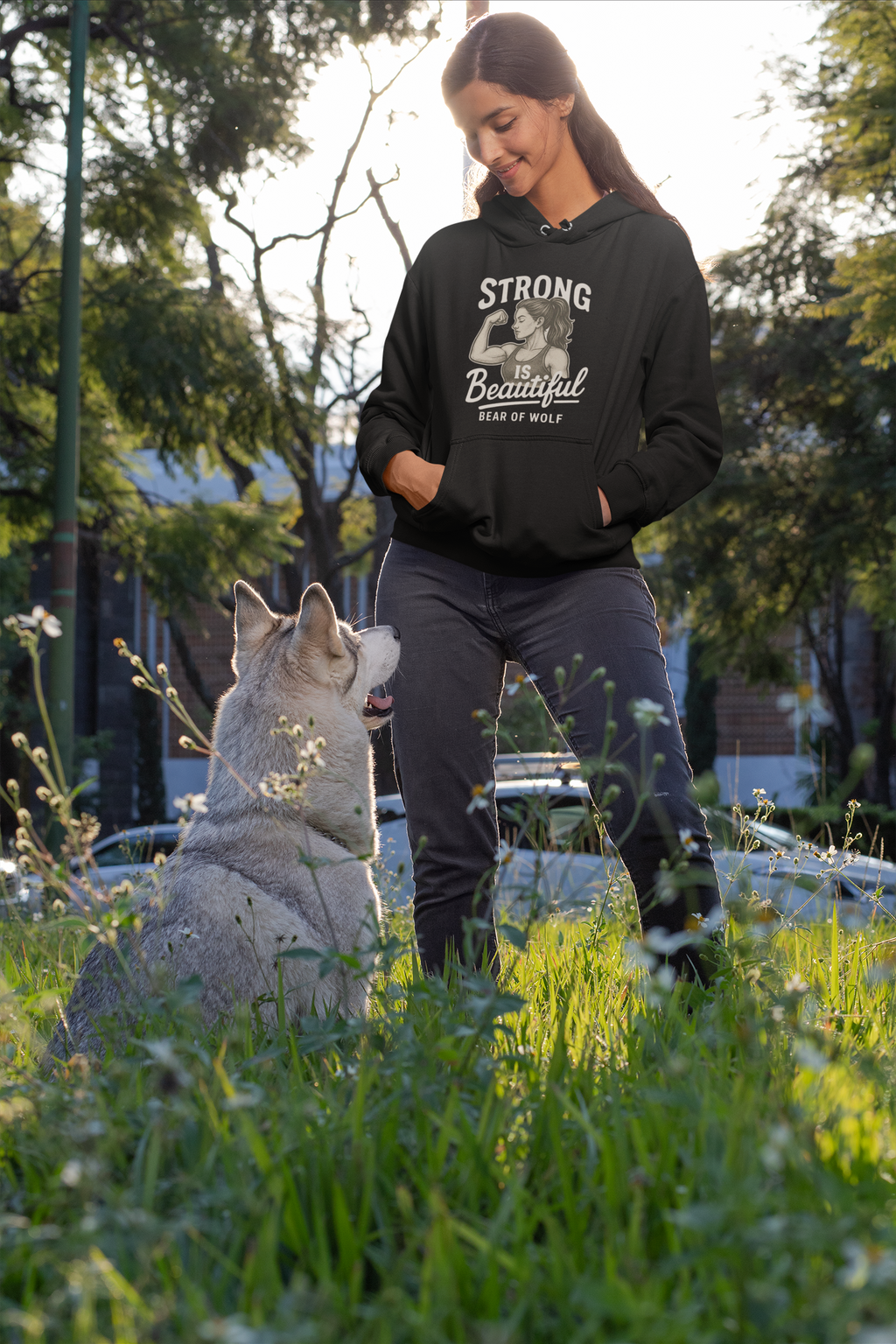 Sudadera con Capucha "Strong is Beautiful"