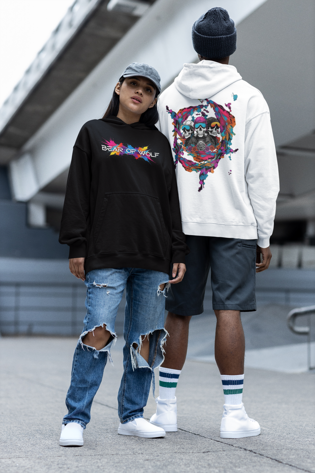 Sudadera con Capucha "SPLASH SKULL CREW"