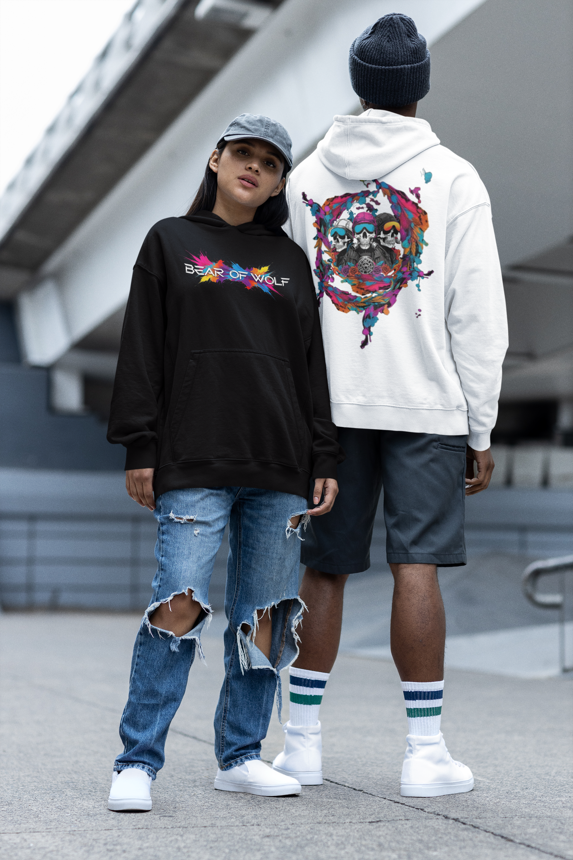 Sudadera con Capucha "SPLASH SKULL CREW"